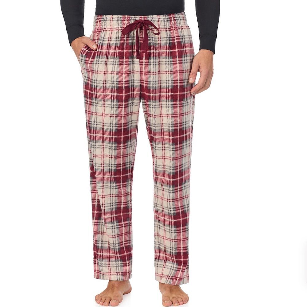 Cuddl Duds Mens XXL Pajama Pants Winter Plaid Micro Fleeece NEW Lounge Pants